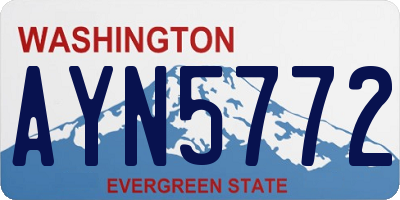 WA license plate AYN5772