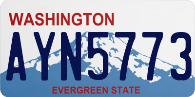 WA license plate AYN5773