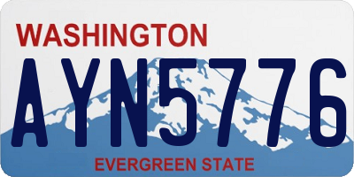 WA license plate AYN5776