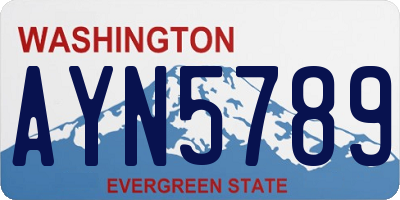 WA license plate AYN5789