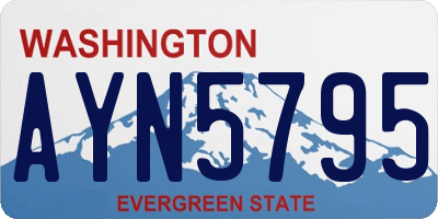 WA license plate AYN5795