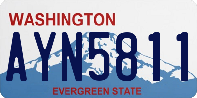 WA license plate AYN5811