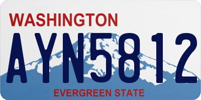 WA license plate AYN5812