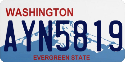 WA license plate AYN5819