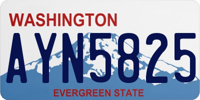 WA license plate AYN5825