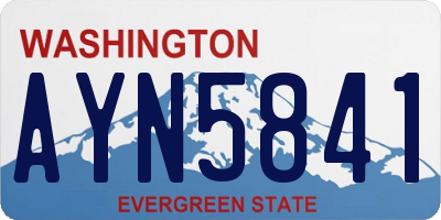 WA license plate AYN5841