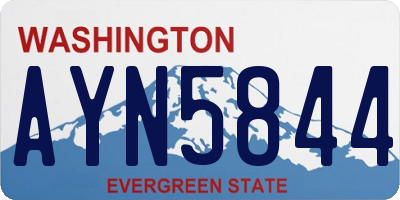 WA license plate AYN5844