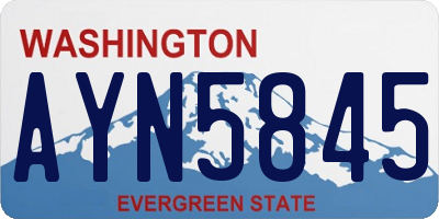 WA license plate AYN5845