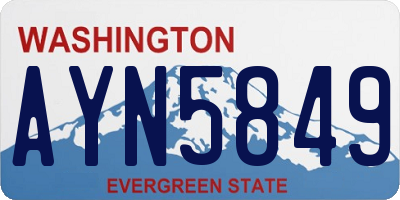 WA license plate AYN5849