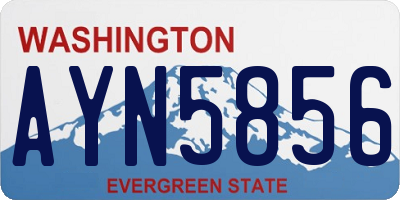 WA license plate AYN5856