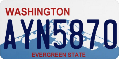 WA license plate AYN5870