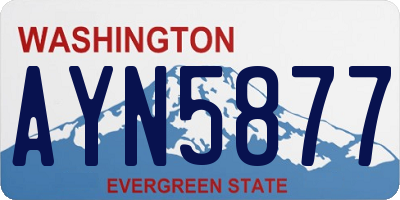 WA license plate AYN5877