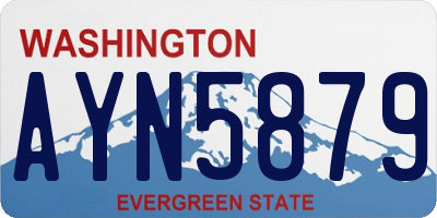 WA license plate AYN5879