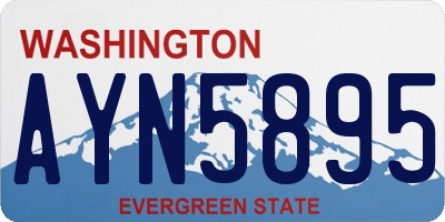 WA license plate AYN5895