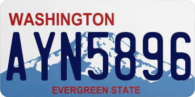 WA license plate AYN5896