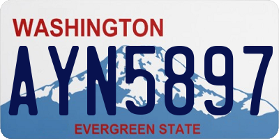 WA license plate AYN5897