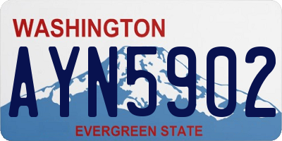 WA license plate AYN5902