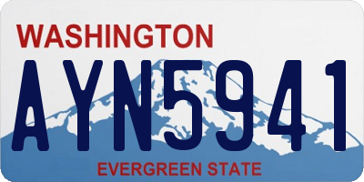 WA license plate AYN5941