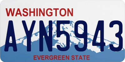 WA license plate AYN5943