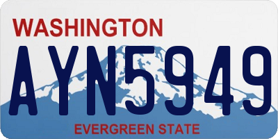 WA license plate AYN5949