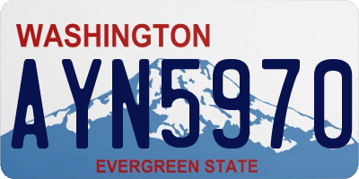 WA license plate AYN5970