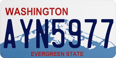 WA license plate AYN5977