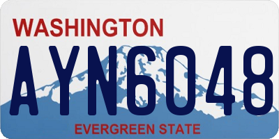 WA license plate AYN6048