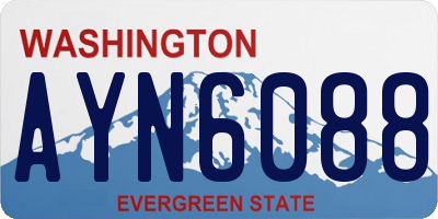 WA license plate AYN6088