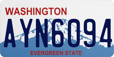 WA license plate AYN6094