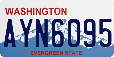 WA license plate AYN6095