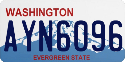 WA license plate AYN6096