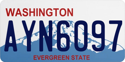 WA license plate AYN6097