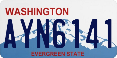 WA license plate AYN6141