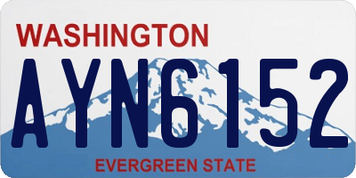 WA license plate AYN6152