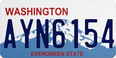 WA license plate AYN6154