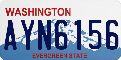 WA license plate AYN6156