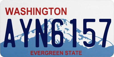 WA license plate AYN6157