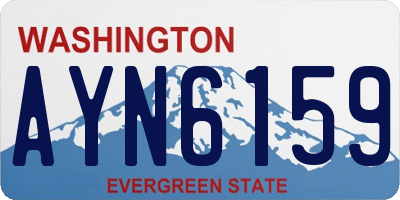 WA license plate AYN6159