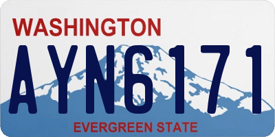 WA license plate AYN6171
