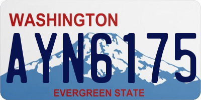 WA license plate AYN6175