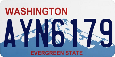 WA license plate AYN6179