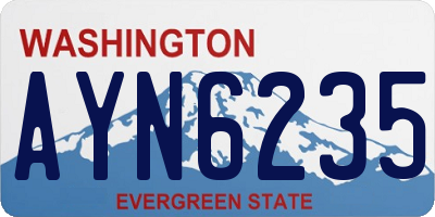 WA license plate AYN6235