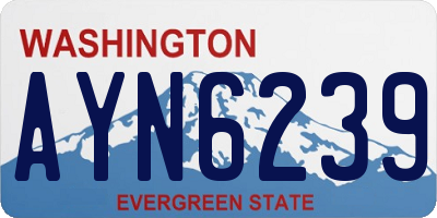 WA license plate AYN6239