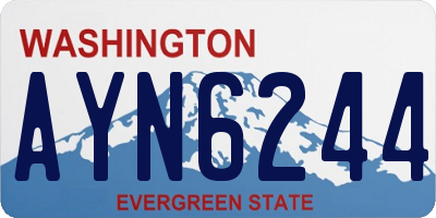 WA license plate AYN6244