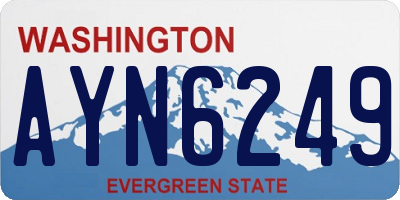 WA license plate AYN6249