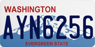 WA license plate AYN6256