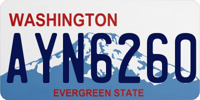 WA license plate AYN6260