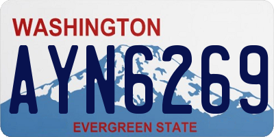 WA license plate AYN6269