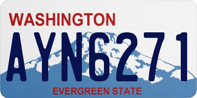 WA license plate AYN6271