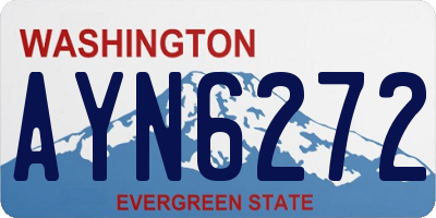WA license plate AYN6272
